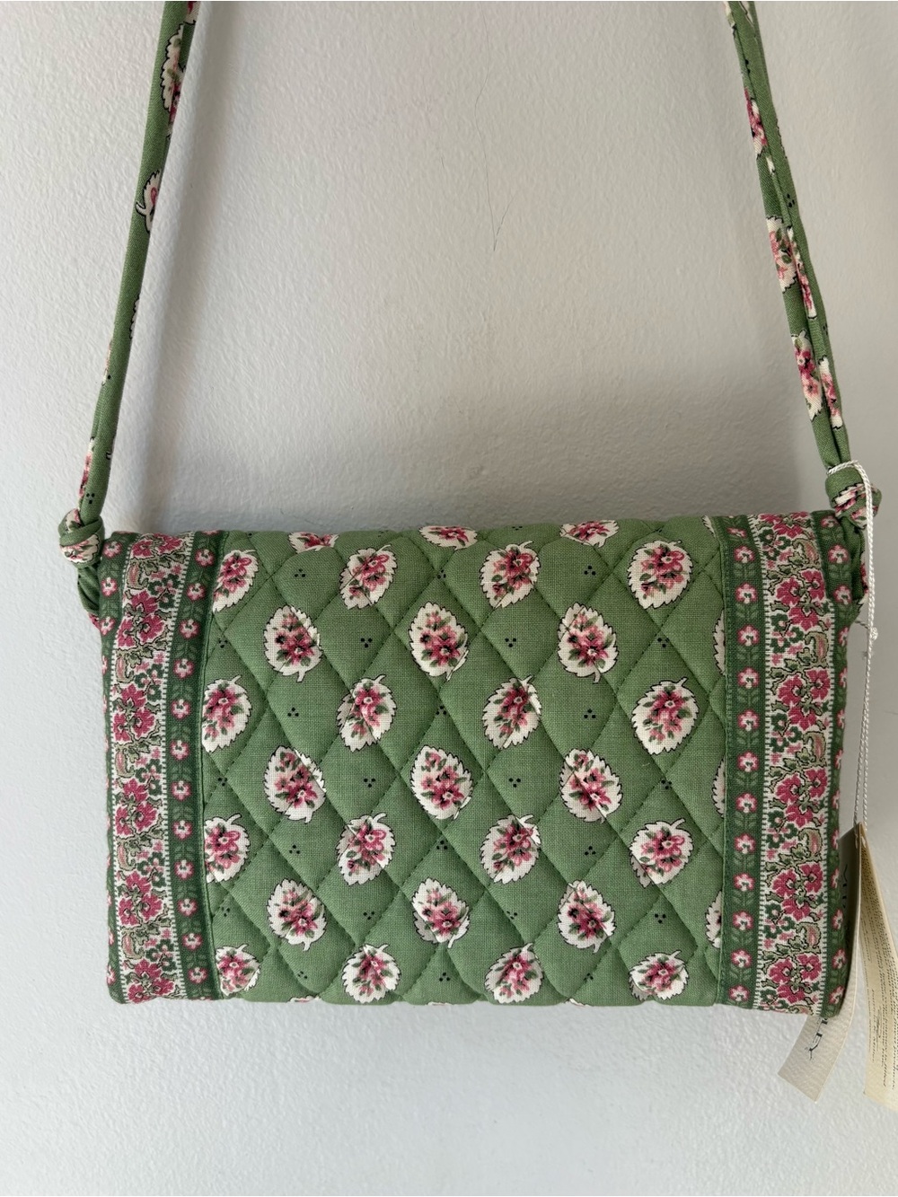 Vintage Vera Bradley Green Leaf Crossbody 1997 NWT - Picture 2 of 6
